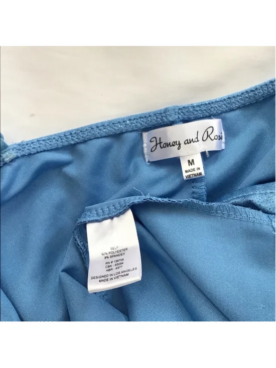 Honey and Rosi Women Elegant Blue Sparkle Asymmetrical Dress M - Picture 12 of 12